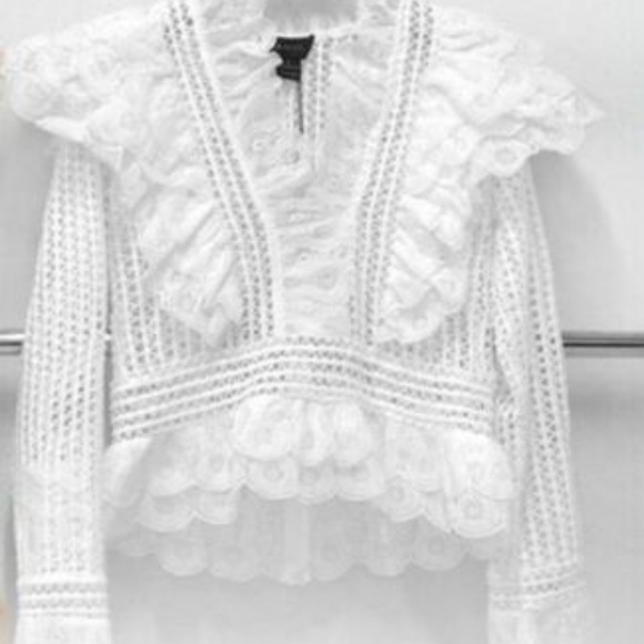 GRACIA V neck lace top - Picture 4 of 4